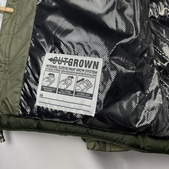 Youth XL Pike Lake II Green Orange Full Zip Puffer Long Sleeve Hooded Jacket - Picture 7 of 15